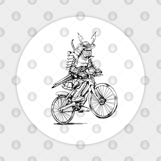 SEEMBO Samurai Cycling Bicycle Riding Bicycling Biking Bike Magnet by SEEMBO